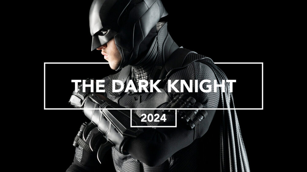 Ritratto artistico ispirato a Batman – fotografia in stile cinematico 2024